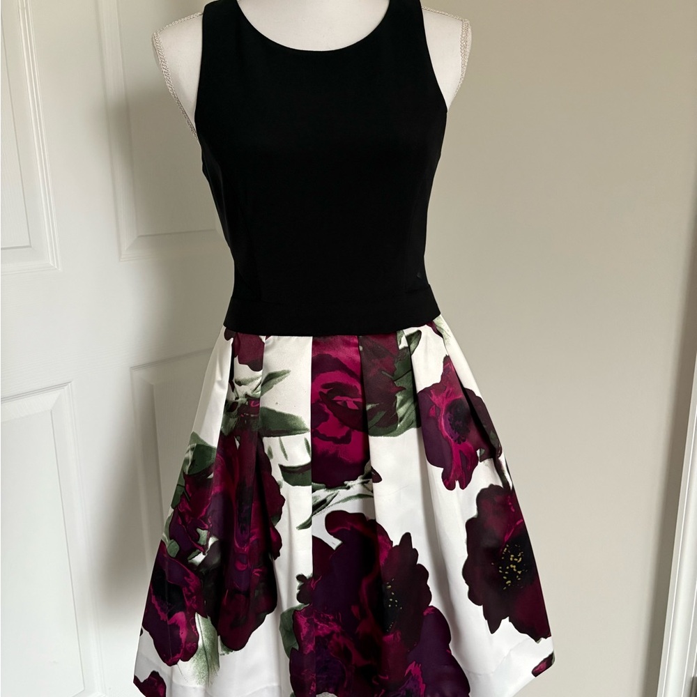 Xscape Black and White Dress